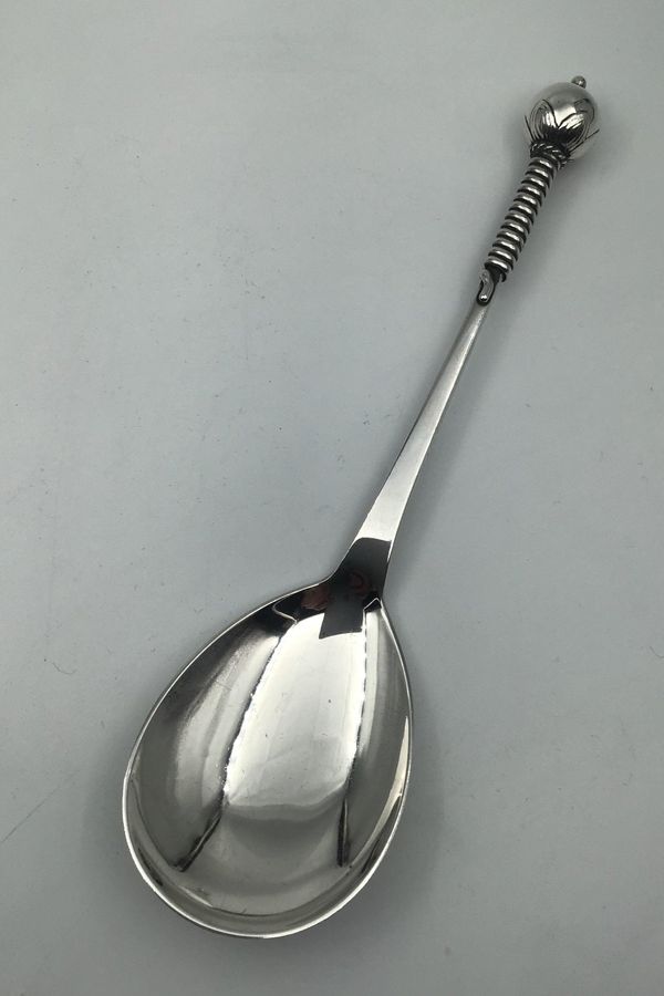 Antique Georg Gleerup Silver Serving Spoon
