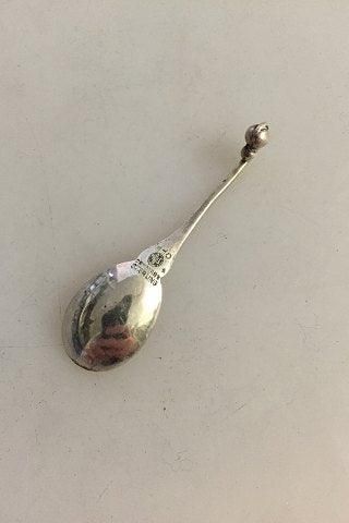 Antique Georg Jensen Sterling Silver Ornamental Salt Spoon No 110