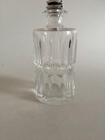 Antique Georg Jensen Baccarat Bottle with Sterling Silver Pyramid Bottle Lid No 206