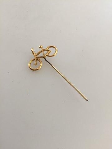 Antique Georg Jensen Gilded Brass Bicycle Pin needle