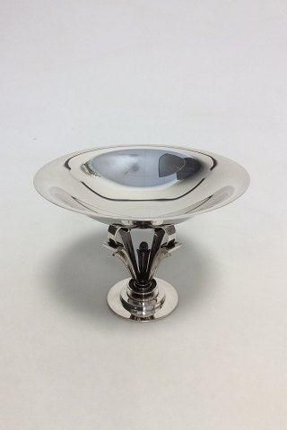 Antique Georg Jensen Pyramid Sterling Silver Pedestal Bowl by Harald Nielsen No 688
