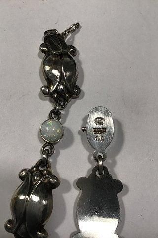 Antique Georg Jensen Sterling Silver  Bracelet No 11 Opal