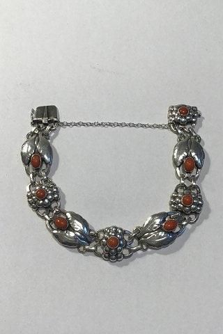 Antique Georg Jensen Sterling Silver Bracelet No 3 (Amber)