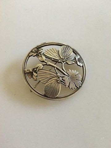 Antique Georg Jensen Sterling Silver Brooch No 283 with Butterfly Motif