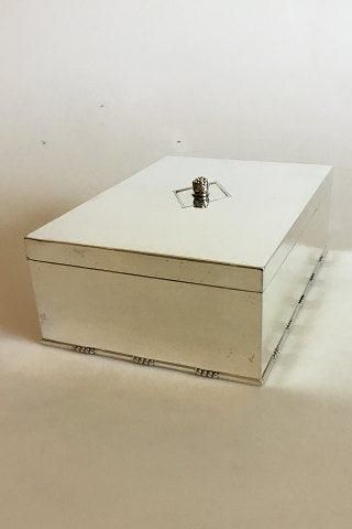 Antique Georg Jensen Sterling Silver Cigar Box / Humidor No 329B