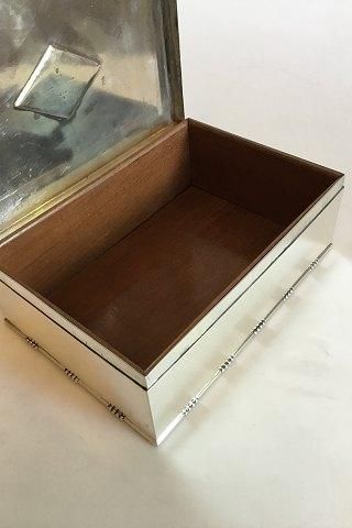 Antique Georg Jensen Sterling Silver Cigar Box / Humidor No 329B