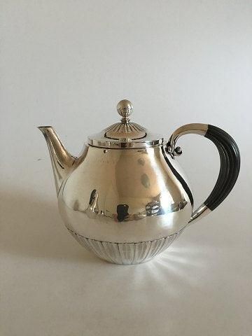 Antique Georg Jensen Sterling Silver Cosmos Coffee and Tea Pot with Creamer & Sugar No 45