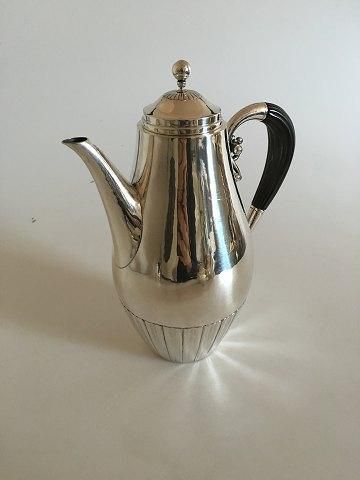 Antique Georg Jensen Sterling Silver Cosmos Coffee and Tea Pot with Creamer & Sugar No 45