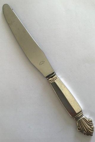 Antique Georg Jensen Sterling Silver Acanthus Dinner Knife No 013