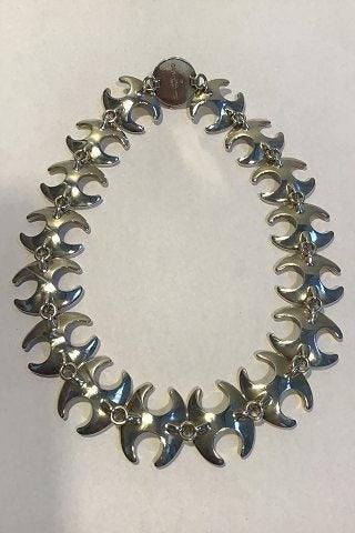 Antique Georg Jensen Sterling Silver Necklace No 130B Hematite