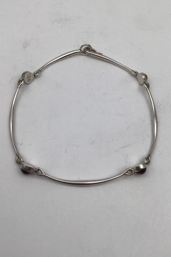 Antique Georg Jensen Sterling Silver Necklace No. 240 Carnelian