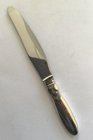 Antique Georg Jensen Sterling Silver Cactus Luncheon Knife No 023