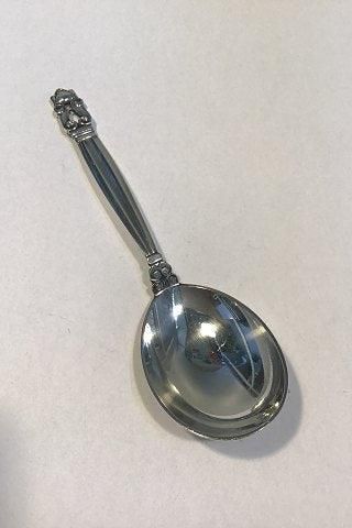 Antique Georg Jensen Sterling Silver Acorn Compote Spoon, No 161