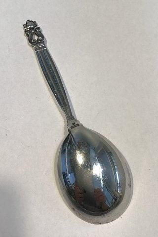 Antique Georg Jensen Sterling Silver Acorn Compote Spoon, No 161