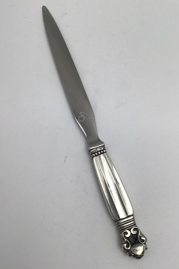 Antique Georg Jensen Sterling Silver Acorn Paper Knife No. 304