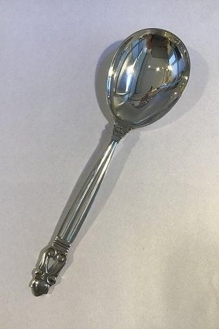 Antique Georg Jensen Sterling Silver Acorn Serving Spoon No 115