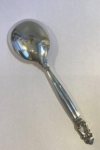 Antique Georg Jensen Sterling Silver Acorn Serving Spoon No 115