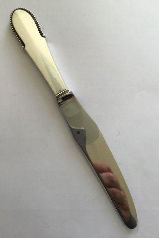 Antique Georg Jensen Sterling Silver Beaded Dinner Knife No 013