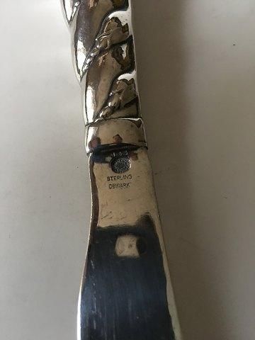 Antique Georg Jensen Sterling Silver Ornamental Cheese Knife No. 166