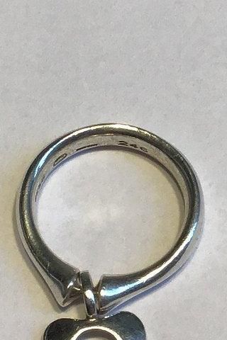 Antique Georg Jensen Sterling Silver Ring with heart No 246