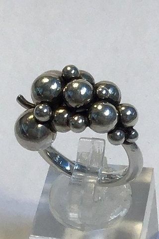 Antique Georg Jensen Sterling Silver Ring Moonlight Grapes, Small