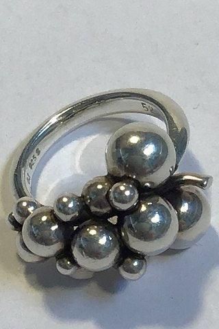 Antique Georg Jensen Sterling Silver Ring Moonlight Grapes, Small
