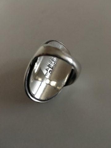 Antique Georg Jensen Sterling Silver Ring No 46E with Hematite