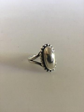Antique Georg Jensen Sterling Silver Ring No 9 with Silver Stone
