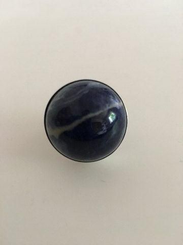 Antique Georg Jensen Sterling Silver Ring No 90C with Blue Stone.