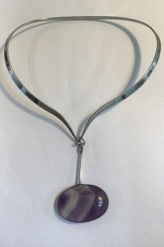 Antique Georg Jensen Sterling Silver Torun Necklace No 169 and Pendant No 133
