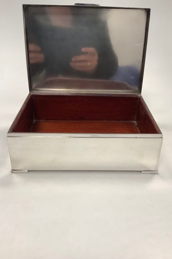 Antique Georg Jensen Sterling Silver Unique Cigar Box / Humidor