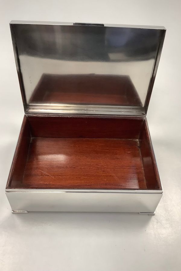 Antique Georg Jensen Sterling Silver Unique Cigar Box / Humidor