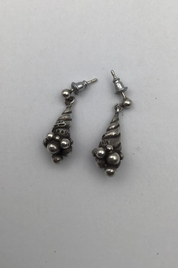 Antique Georg Jensen Sterling Silver Earrings No. 363