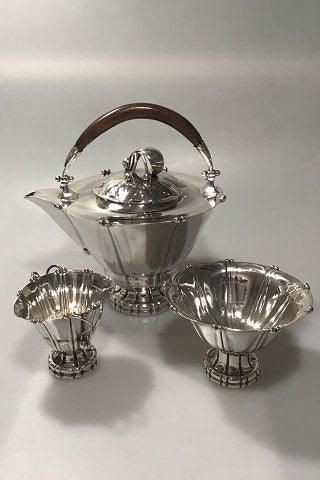Antique Georg Jensen Silver/Sterling Silver Tea Set No 4