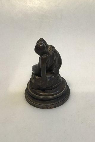 Antique Gerhard Henning Bronze Figurine Lovers,, 1913.