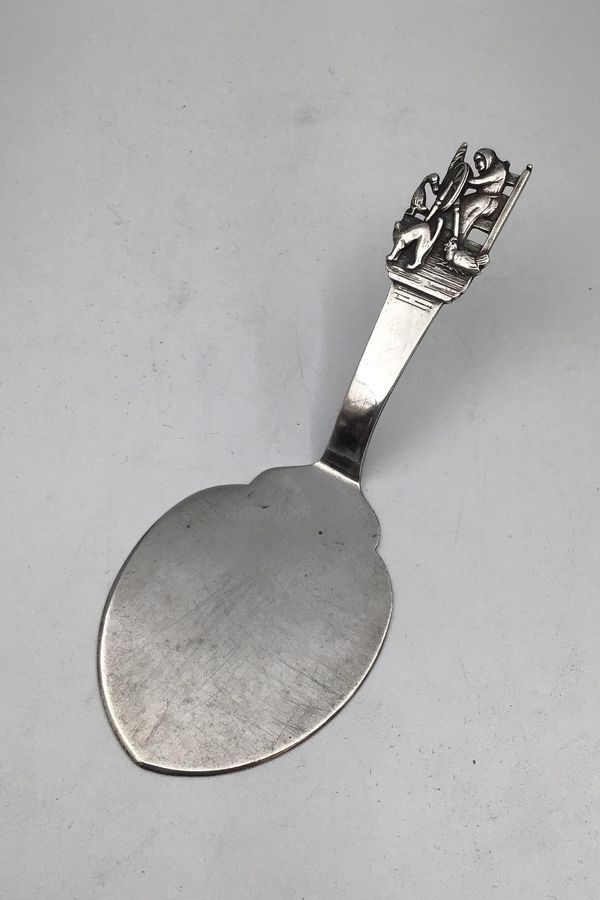 Antique H.C. Andersen Fairy Tale Silver Serving Spoon The Ugly Duckling (Spinderok)