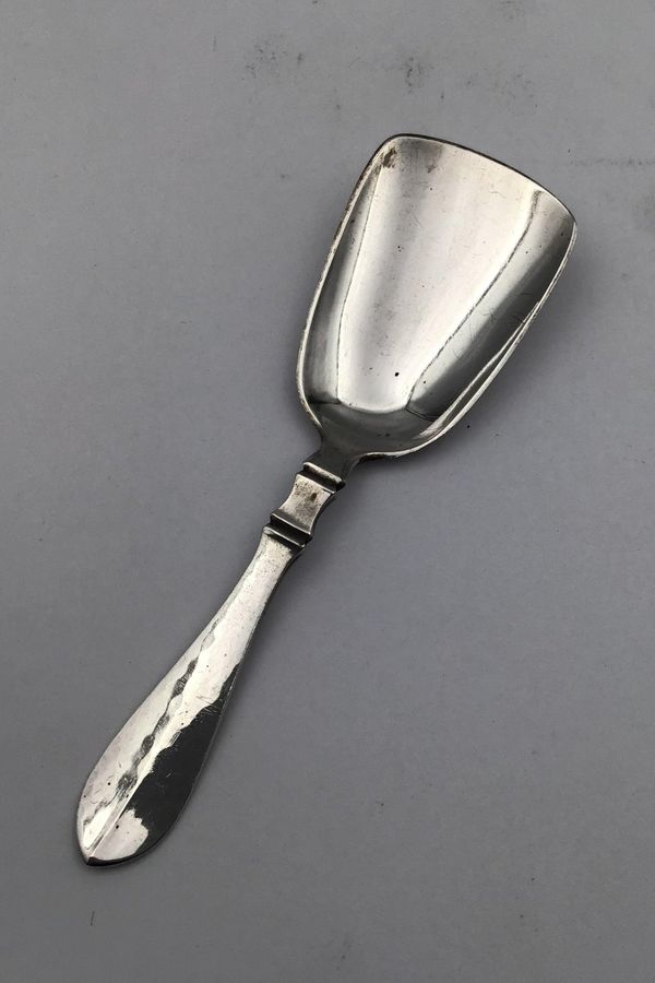 Antique Hans Hansen Heirloom / Arvesolv Silver No. 3 Sugar Shovel