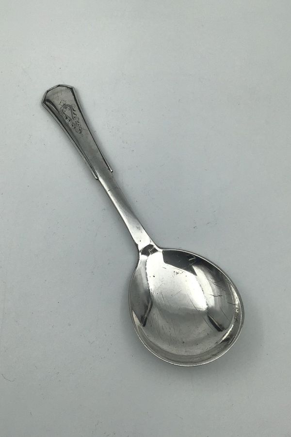 Antique Hans Hansen Heirloom Silver No. 8 Silver Jam Spoon