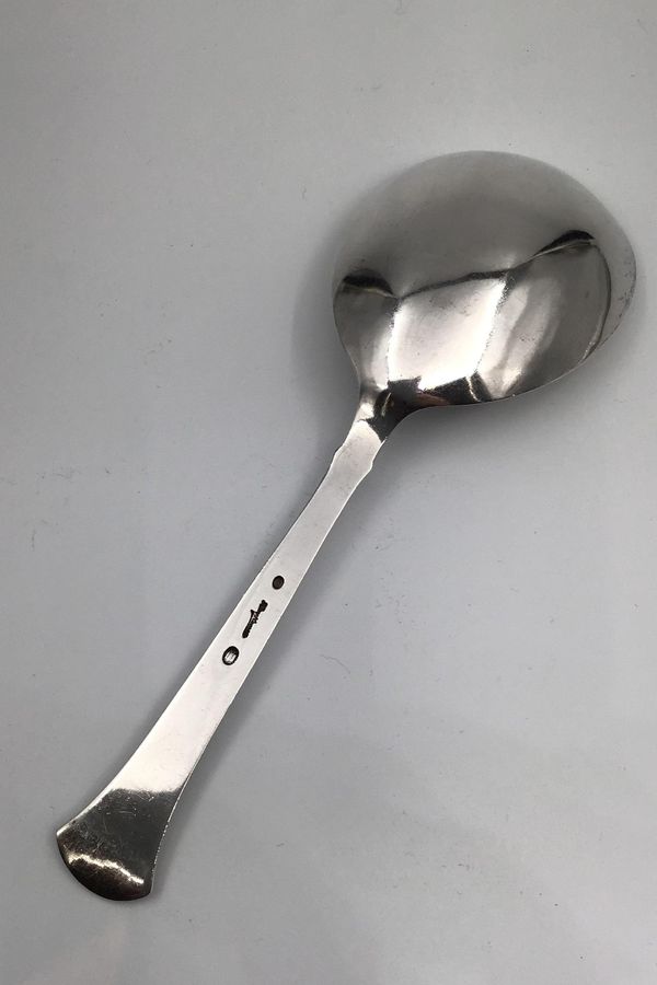 Antique Hans Hansen Sterling Silver Arvesolv / Heirloom Silver No. 5 Serving Spoon