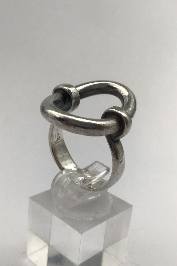 Antique Hans Hansen Sterling Silver Modern Ring Bent Gabrielsen