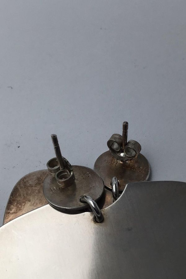 Antique Hans Hansen Sterling Silver Modern Earrings