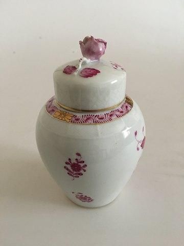 Antique Herend Hungery Chinese Bouguet Purpur Lidded vase