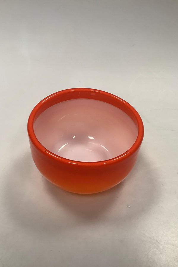 Antique Holmegaard Palet / Carnaby Orange Glass Bowl