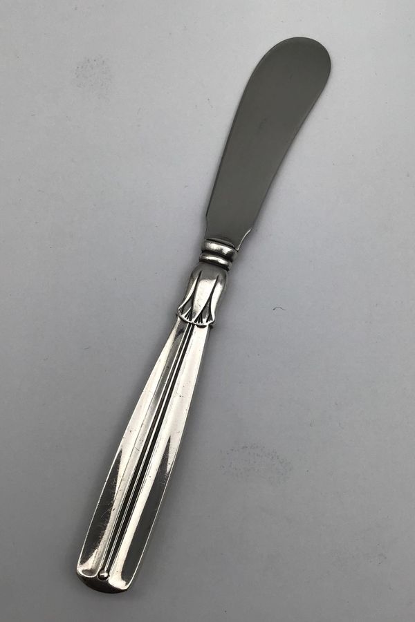 Antique Horsens Silver Lotus Silver Butter Knife