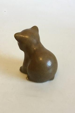 Antique Knud Basse Figurine Small Stoneware Bear 3/55
