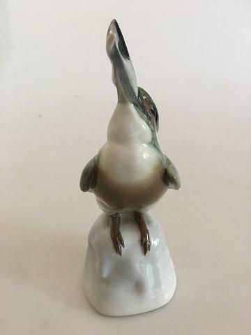 Antique KPM Berlin Porcelain Figurine No 140/1013 of Kingfisher with Fish