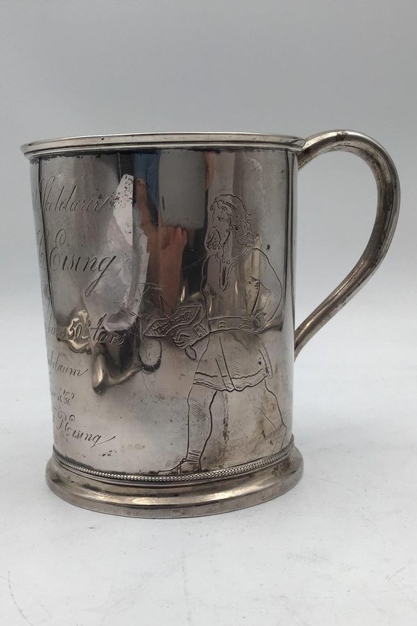 Antique Lind Silver Mug 1868 Danish