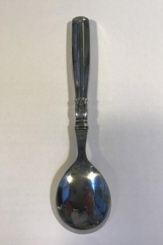 Antique Lotus Silver and Stainless Steel Serving Spoon W. & S. Sørensen