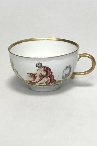 Antique Meissen Porcelain cup in over glaze with mythological scenery.