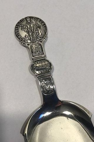 Antique Commemorative Spoon/Server Silver Danish Goldsmiths 500 years Anniversary Exhibition